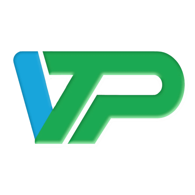 Thai Pneumatic & Valve — โลโก้ TP สีเขียวและน้ำเงิน