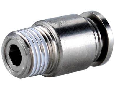 ข้อต่อตรงโลหะ Hexagon socket head เกลียวตัวผู้รุ่น BPOC AirTAC